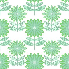 Naklejka premium Floral seamless flower pattern for wrapping and linens and fabrics and clothes print and kids and kitchen textiles