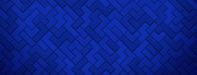 Abstract background made of tetris blocks in blue colors