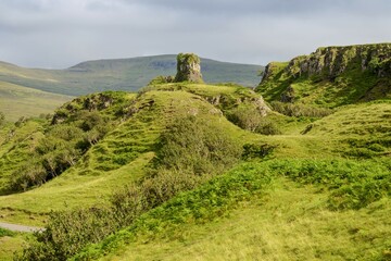 Castle Ewan,at Fairy Glen,summertime,Trotternish,Isle of Skye,Scotland
