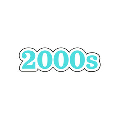 Y2k groovy element. Symbol 2000s isolated on white background. 2000 vibes collection. 2000s cartoon hand drawn vector illustration.
