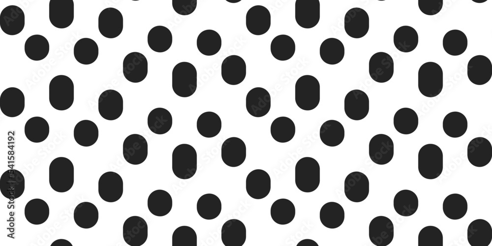 Aufkleber Seamless vector pattern of dots and longitudinal ovals, stylish polka dots. Print and various stylish design.