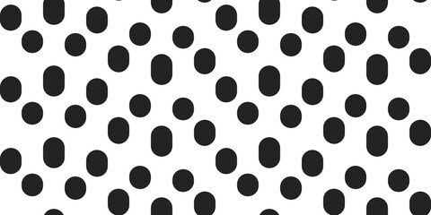 Seamless vector pattern of dots and longitudinal ovals, stylish polka dots. Print and various stylish design. - obrazy, fototapety, plakaty