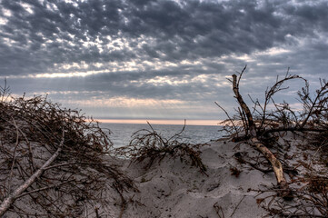 sunset on the beach