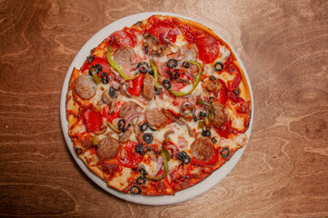 Delicious Italian Deluxe Pizza Supreme