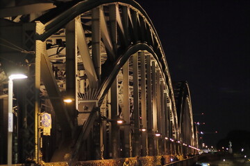 view of the bridge by night 