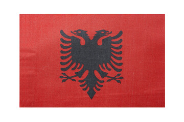 National flag of the country Albania, isolate