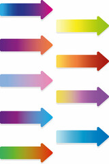 Obraz premium Arrows gradient colorful cute social media