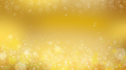 Luxury Gold Glitter Banner with Text Place