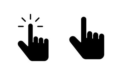 Obraz premium Hand cursor icon vector for web and mobile app. cursor sign and symbol. hand cursor icon clik
