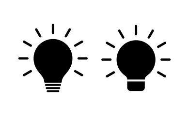 Lamp icon vector for web and mobile app. Light bulb sign and symbol. idea symbol.