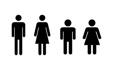 Man and woman icon vector for web and mobile app. male and female sign and symbol. Girls and boys