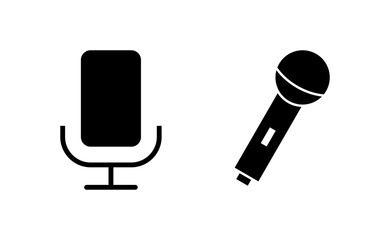 Microphone icon vector for web and mobile app. karaoke sign and symbol