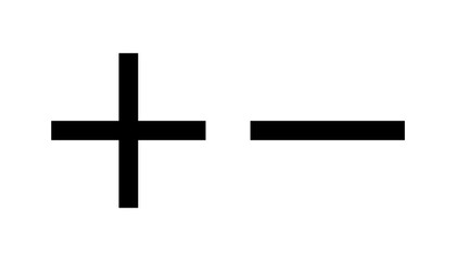 Plus and minus icon vector for web and mobile app. plus sign and symbol. add plus icon