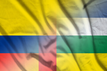 Colombia and Central African Republic national flag international relations TCD COL