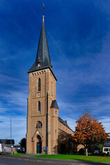 Fototapeta na wymiar the catholic parish church of St. Agnes Bleibuir in the north eifel region