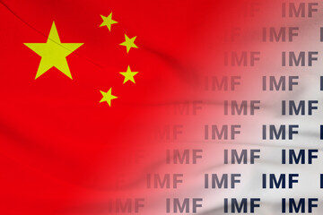 China flag IMF banner union