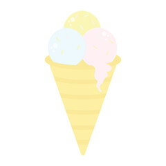 ice cream on a white background