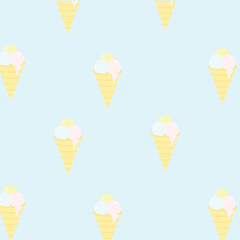 ice cream seamless pattern