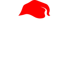 santa claus hat and beard illustration