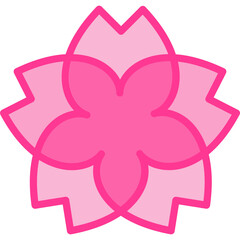 Fototapeta premium sakura cherry blossom shape design icon illustration