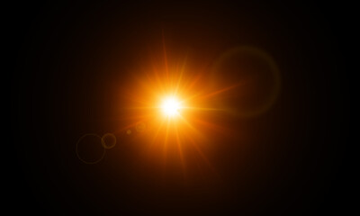 Light flare, Glowing light explodes. Light effect. ray. shining sun, bright flash. Special lens flare light effect.