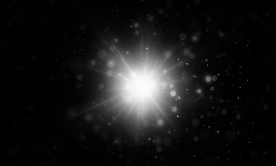 Fototapeta na wymiar Light flare, Glowing light explodes. Light effect. ray. shining sun, bright flash. Special lens flare light effect.