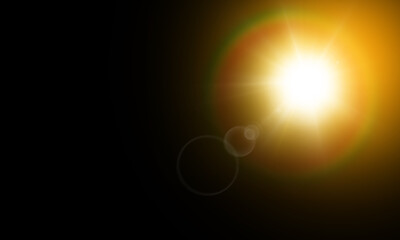 Light flare, Glowing light explodes. Light effect. ray. shining sun, bright flash. Special lens flare light effect.