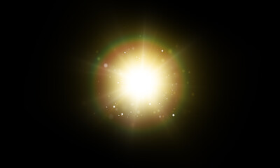 Light flare, Glowing light explodes. Light effect. ray. shining sun, bright flash. Special lens flare light effect.