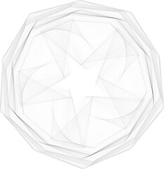 Estrella con volumen en 3D hecha con lineas nº4