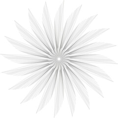 Fototapeta na wymiar Ilustración/Diseño geométrico 3D hecho con lineas (forma mandala, estrella, molino o flor) nº13