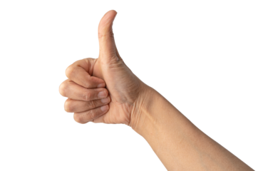 Asian lady woman beautiful empty hand isolated on white background with clipping path.