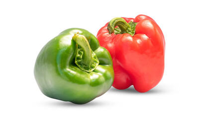 Bell pepper isolated on white​ background​ with​ clipping​ path​.