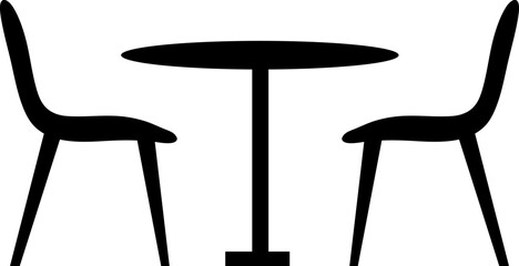 Chair, table icon. Vector illustration, flat design on white background..eps