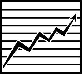 Growing graph icon. Growing graph vector icon. Infographic icon