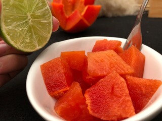 nice pawpaw cocktail with salt and lemon