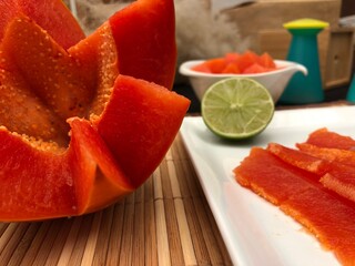 nice pawpaw cocktail with salt and lemon