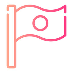 japan flag gradient icon