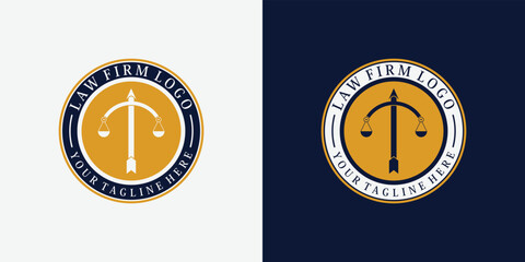 arrow law logo with creative modern concept premium vector