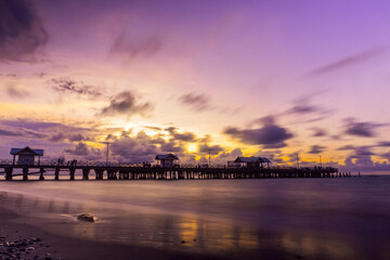Sunset in La Ceiba, Honduras. travel concept.