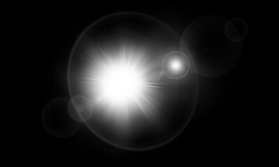 Light flare. Glowing light explodes. Light effect. ray. shining sun  bright flash. Special lens flare light effect.