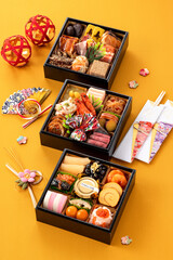 お正月の豪華なおせち料理・和食