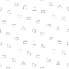 Seamless pattern with folder and documents icon on white background. Included the icons as file, technology, miscellaneous, design elements And Other Elements.