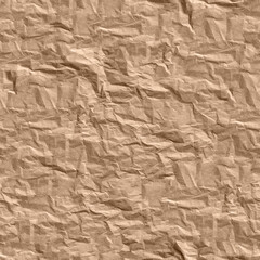 Seamless Crumpled Paper Texture. Rough, folded material. Inspiring background for design, advertising, 3d. Empty space for inscriptions. A sheet of parchment, cardboard, scrapbooking paper.