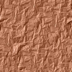 Seamless Crumpled Paper Texture. Rough, folded material. Inspiring background for design, advertising, 3d. Empty space for inscriptions. A sheet of parchment, cardboard, scrapbooking paper.