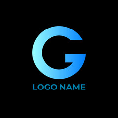 Letter G initial alphabet logo design vector gradient