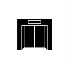 elevator icon, lift line symbol on white background. vector illustration eps10