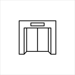 elevator icon, lift line symbol on white background. vector illustration eps10