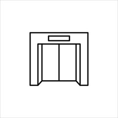 elevator icon, lift line symbol on white background. vector illustration eps10