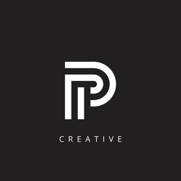 Alphabet P, PP letter logo design template vector illustration.