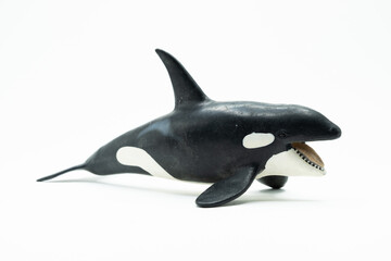 Black and white Orc Toys on white background